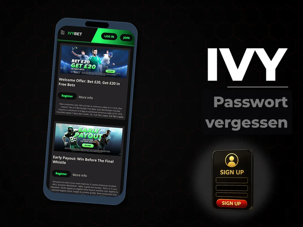 Ivy - Passwort vergessen